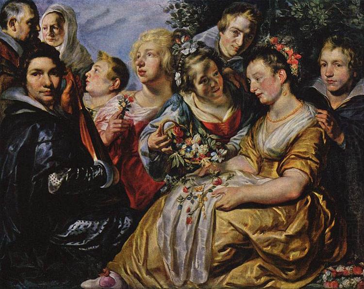 Self portrait with his Family and Father-in-Law Adam van Noort, Jacob Jordaens